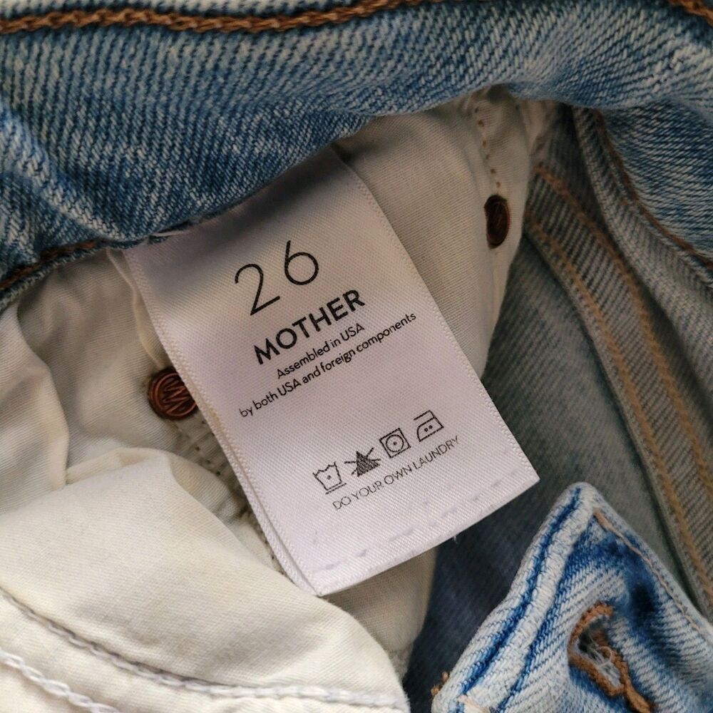 Mother The Tomcat Skimp California Cruiser Straight Leg Jeans Size 26 Flaw Stain - Picture 4 of 11